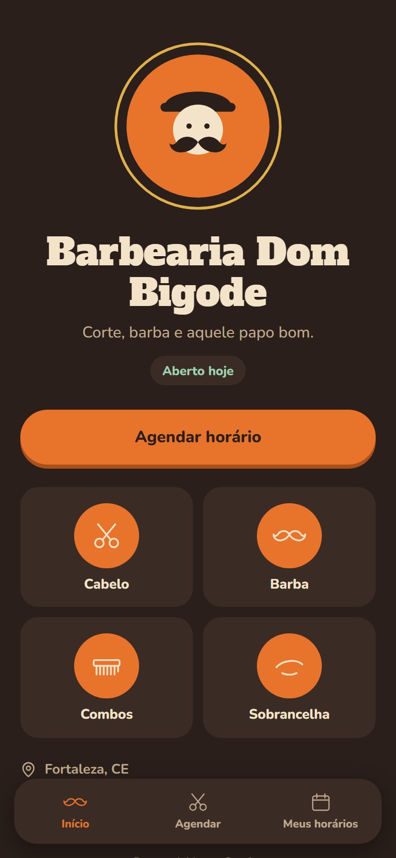 Tela do modelo Retrô Ilustrado